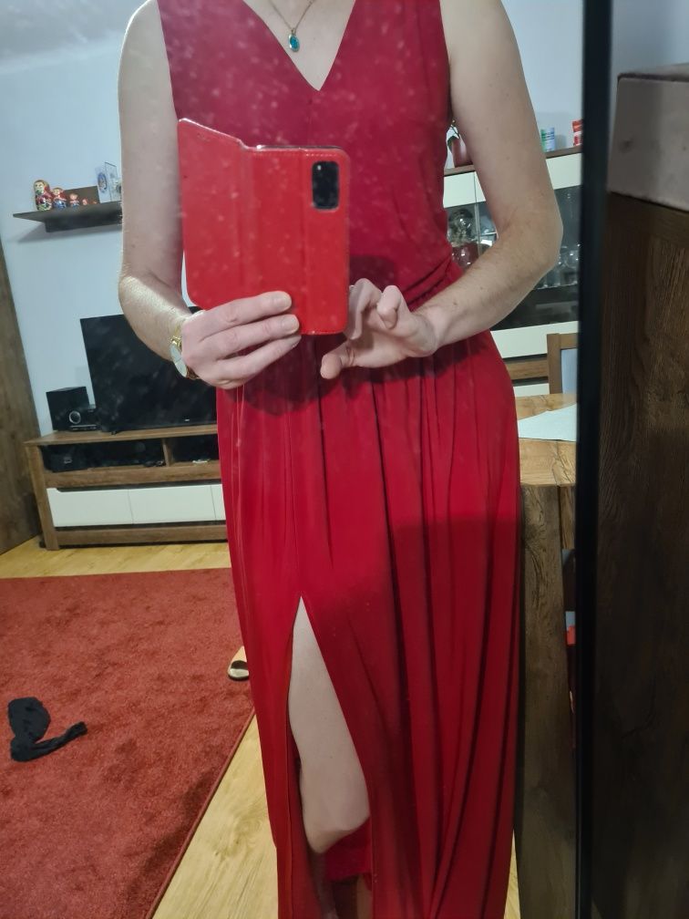 Sukienka Długa Czerwona, Rozm.L