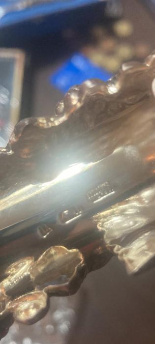 Guarda guardanapos contrastado Topázio prata casquinha