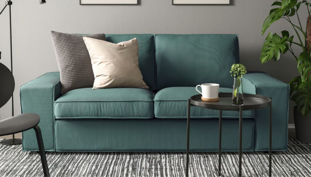 Sofa Ikea Kivik szaroturkusowa