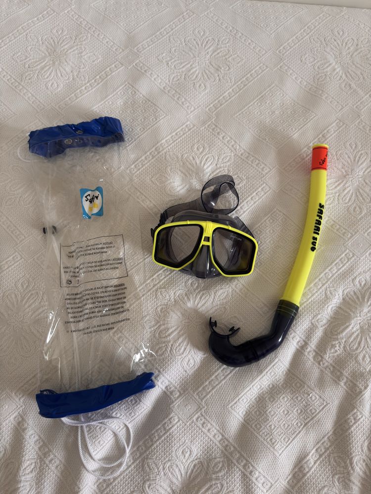 Máscara e Tubo de Snorkeling (conjunto)
