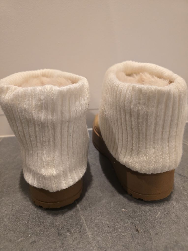 Bershka  botki platforma karmel skarpetka 36 jak nowe ugg