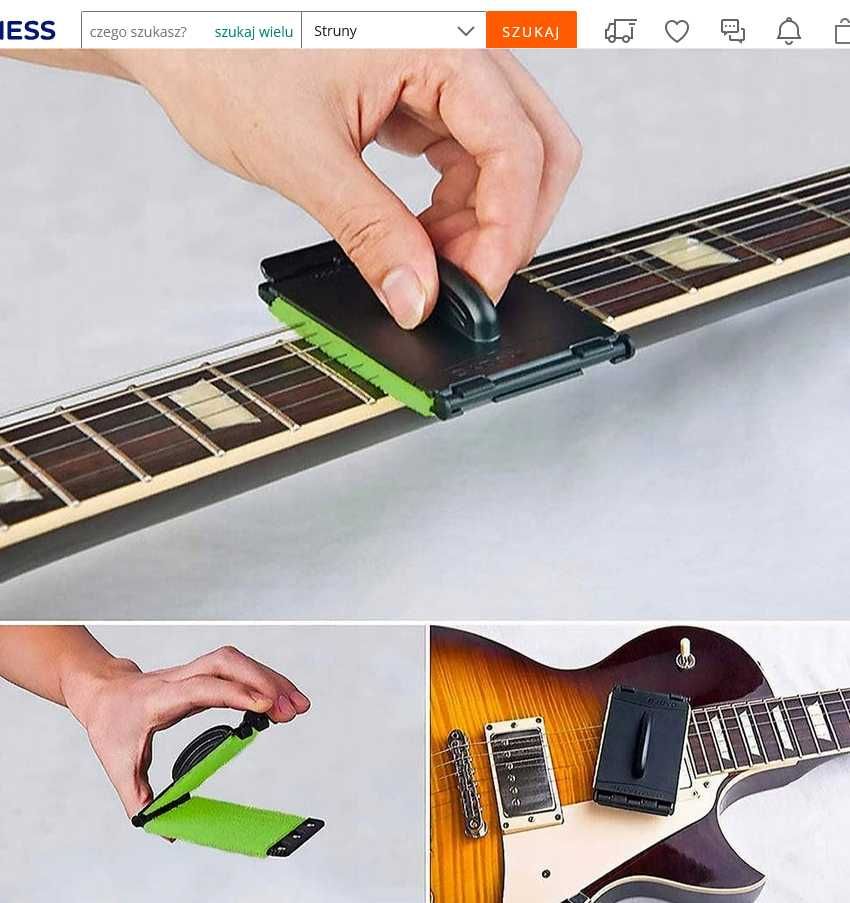 CZYŚCIK narzędzie do czyszczenia strun GITARA MANDOLINA BASOWA UKULELE