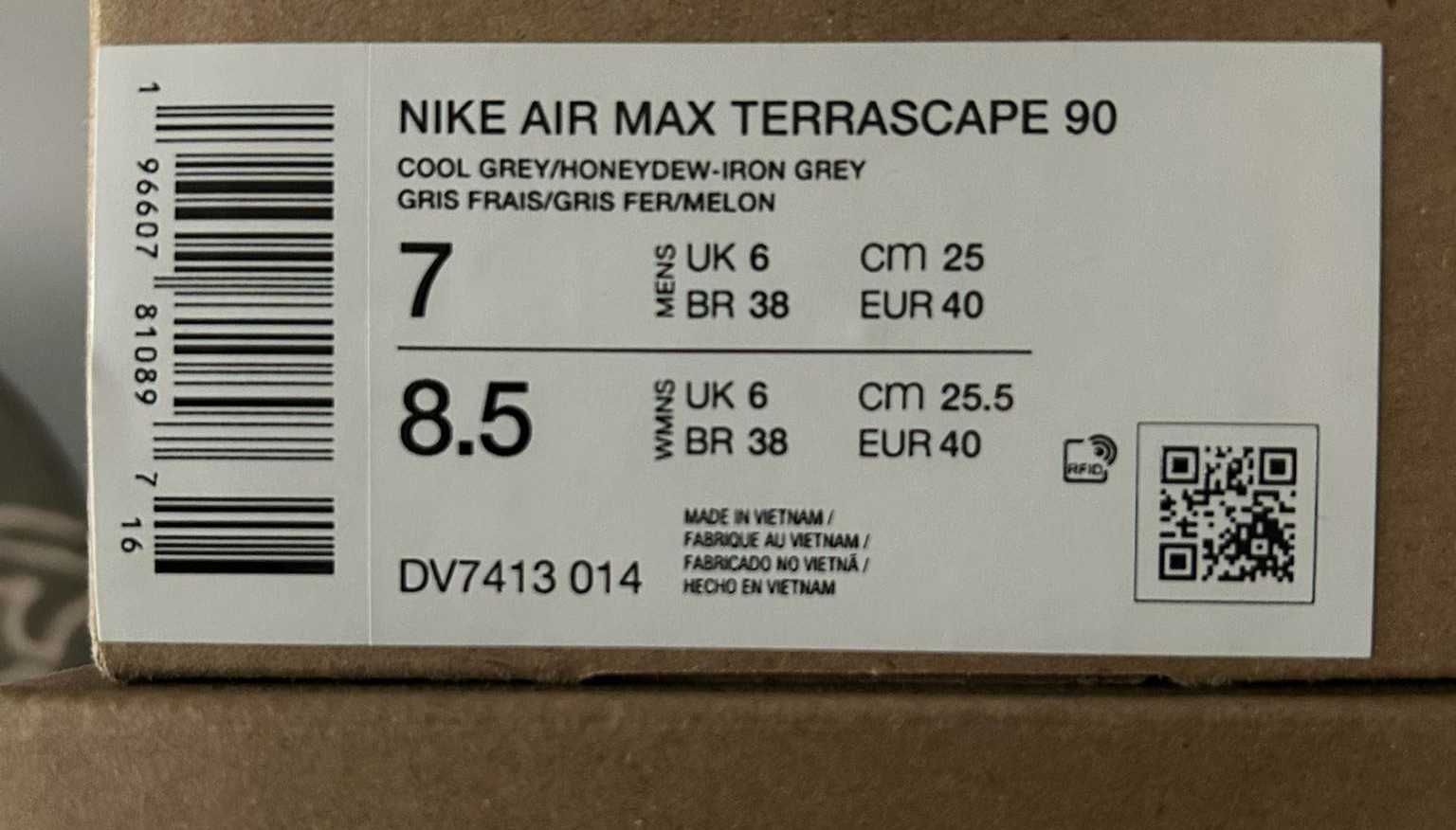 Buty Męskie NIKE AIR MAX Terrascape 90 NOWE r.40 ORYGINALNE