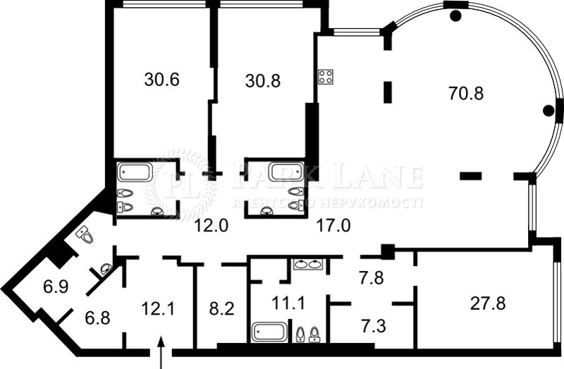 Продам квартиру(319м2)з видом на Дніпро та Лавру в комлексі Lux-класу