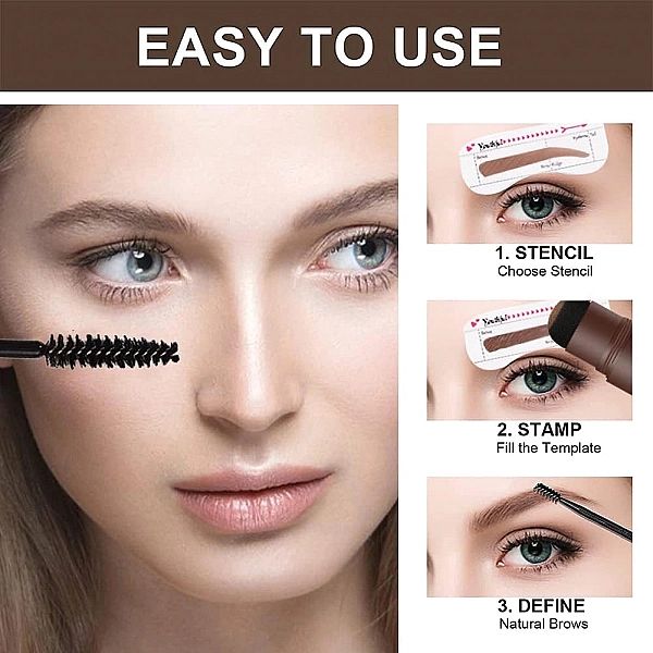 Brwi Szablony Zestaw Pieczęć Kształty Do Brwi Wodoodporne Eyebrow Set