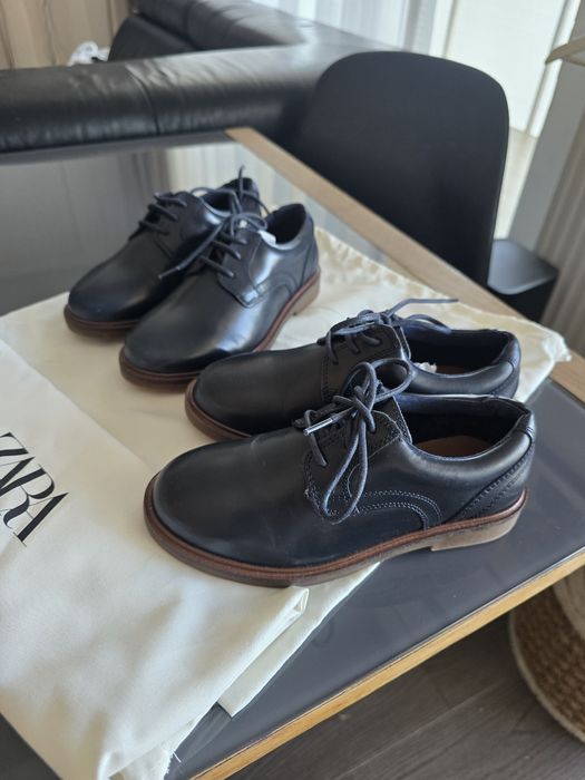 Skórzane sznurowane buty Zara 30 bliźniaki