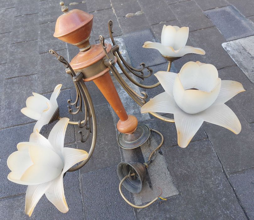 Conjunto - Lustre e Candeeiro de mesa