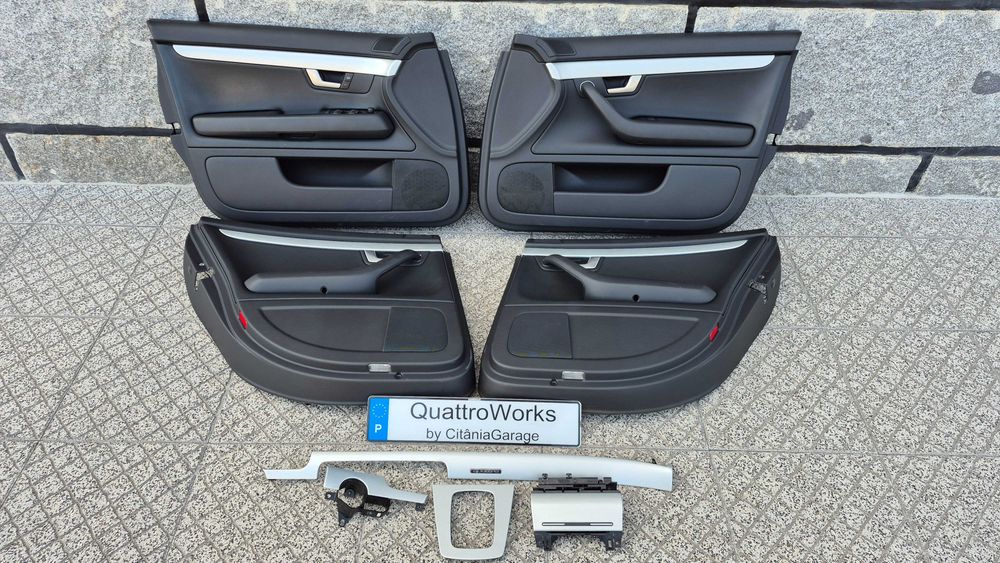 AUDI A4 B6/B7 - Quartelas das portas COMPLETAS + KIT FRISOS completos*