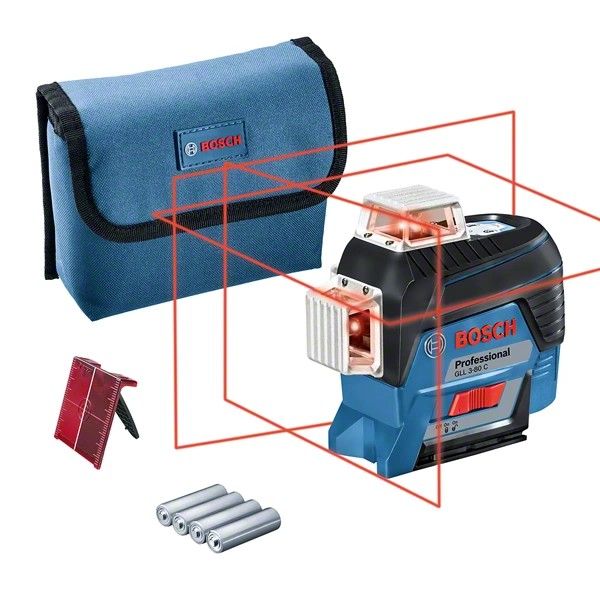 BOSCH laser liniowy krzyżowy 20MT czerwony (milwaukee) 3liniex360°