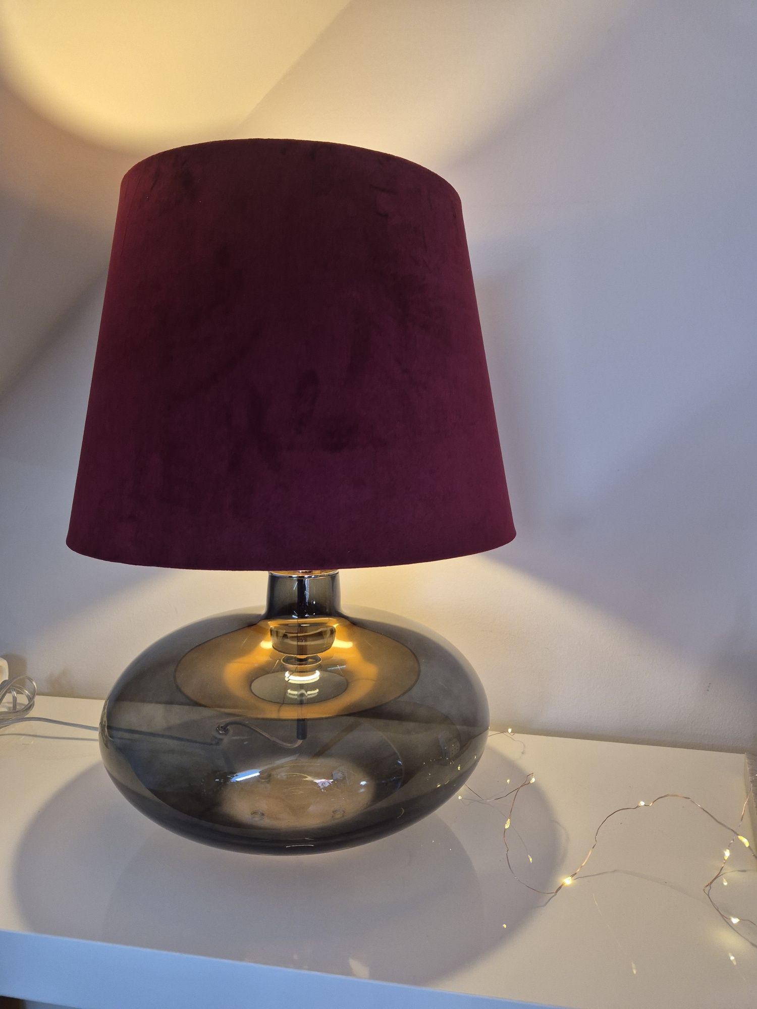 Lampa stołowa SAVA GRANAT/VELVET Kaspa nowa