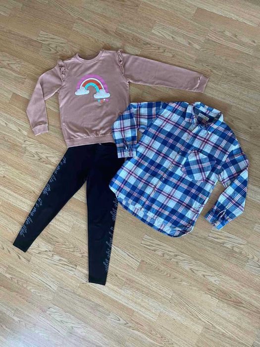 Одяг для дівчинки на осінь 17 одиниць 140 розм