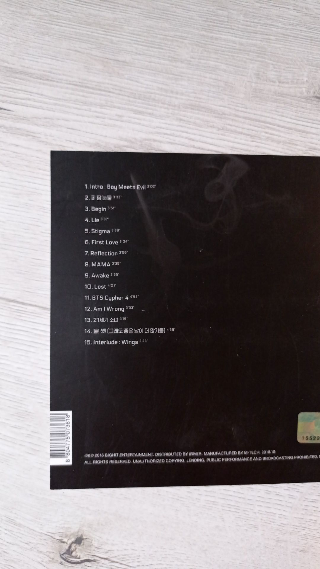 Album BTS Wings wersja G