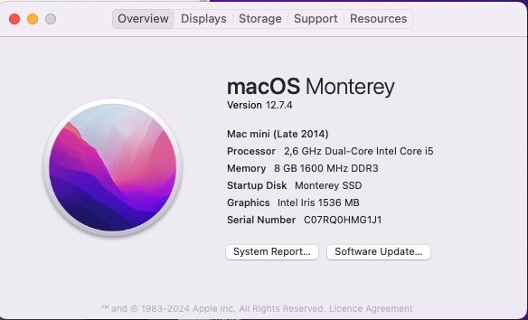 Mac mini 2014 i5 2.6GHz, 8GB RAM e 256GB SSD
