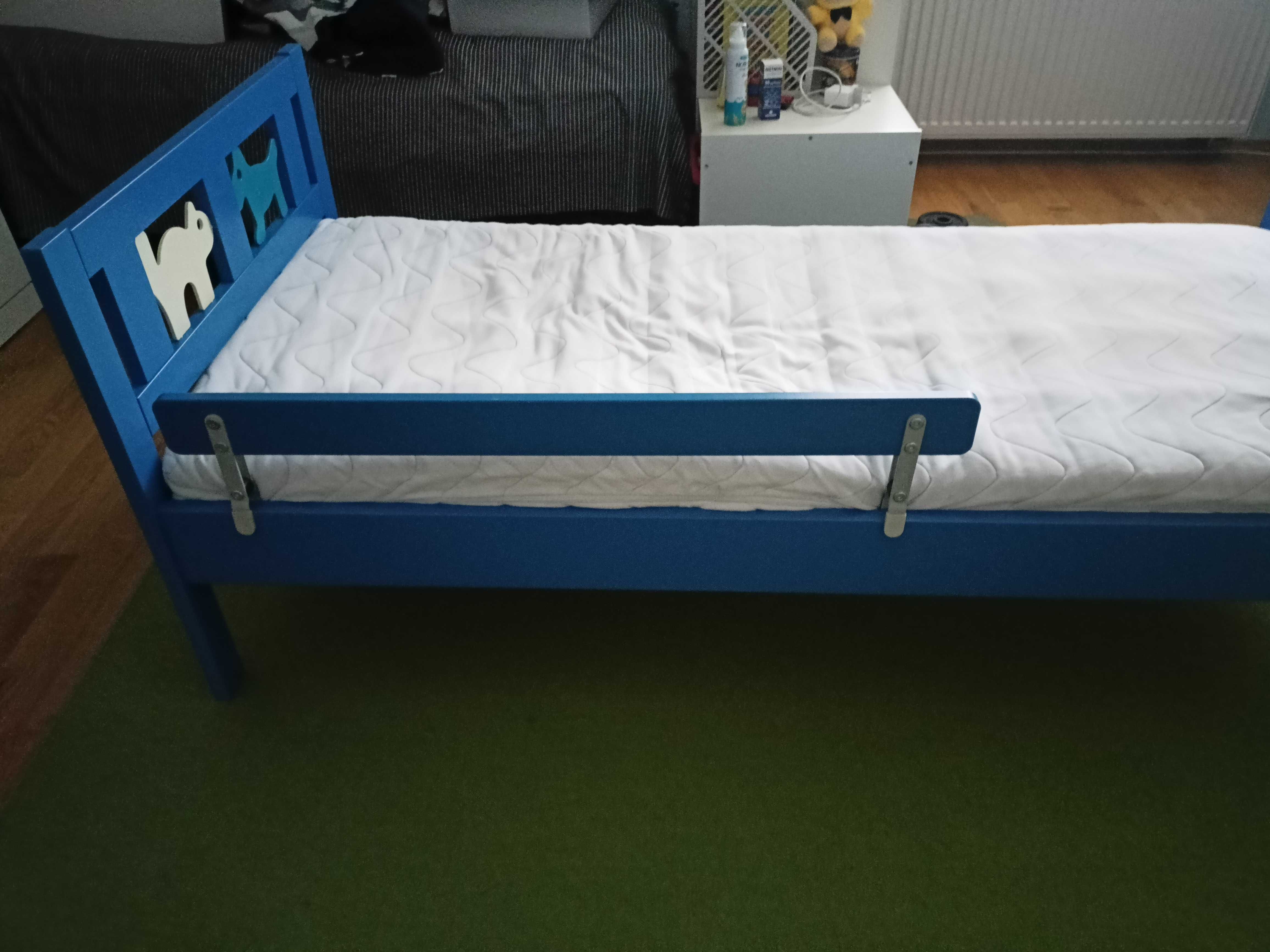 Łóżko dla dzieci Kritter Ikea niebieskie 70 x 160 cm