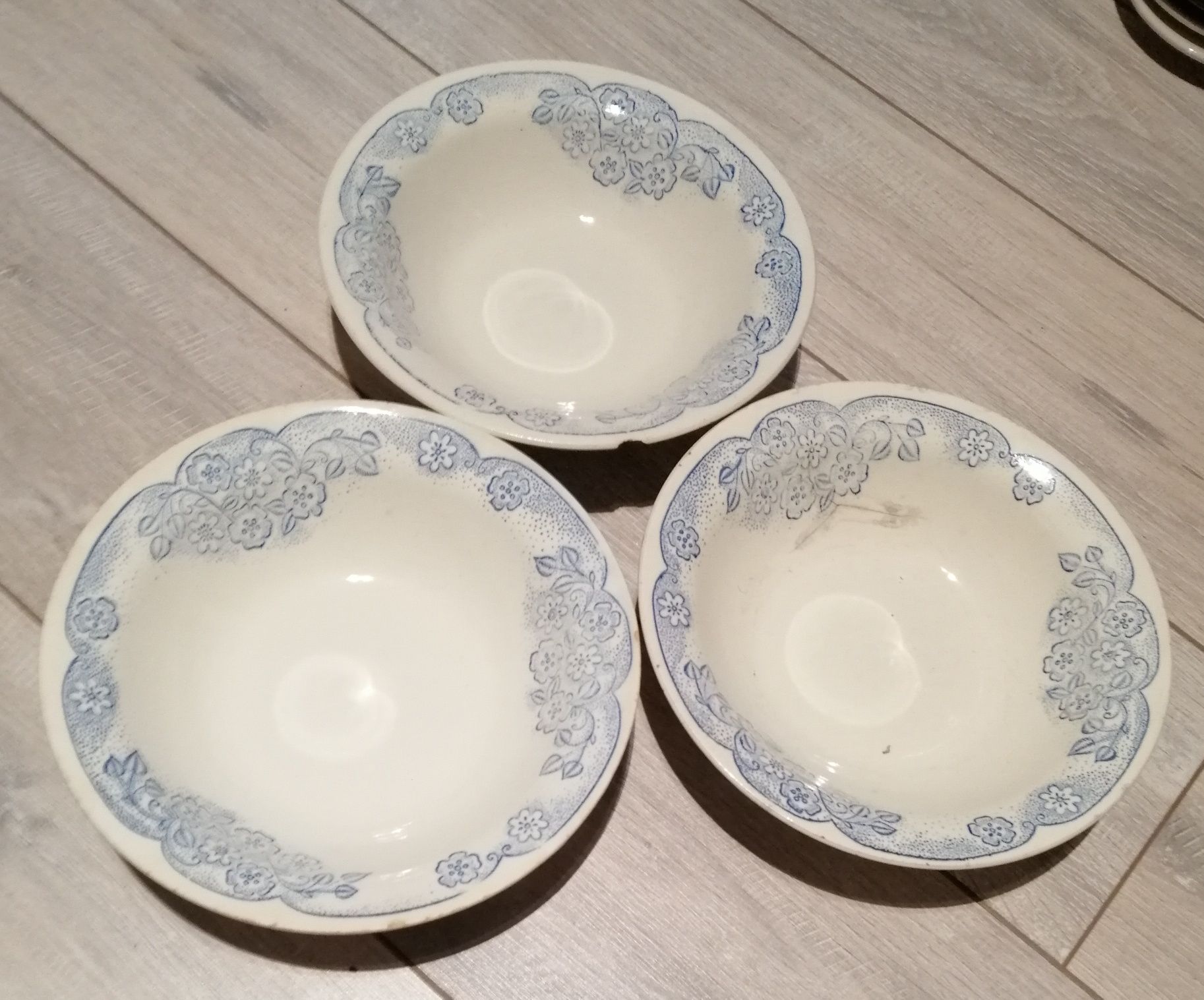 Talerze głębokie, Vintage, PRL, kolekcjonerskie, 3 szt.
