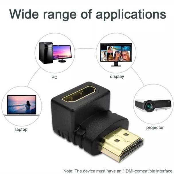 HDMI usb видео фото адаптер 4К 90° 270° поворот mini/micro переходник