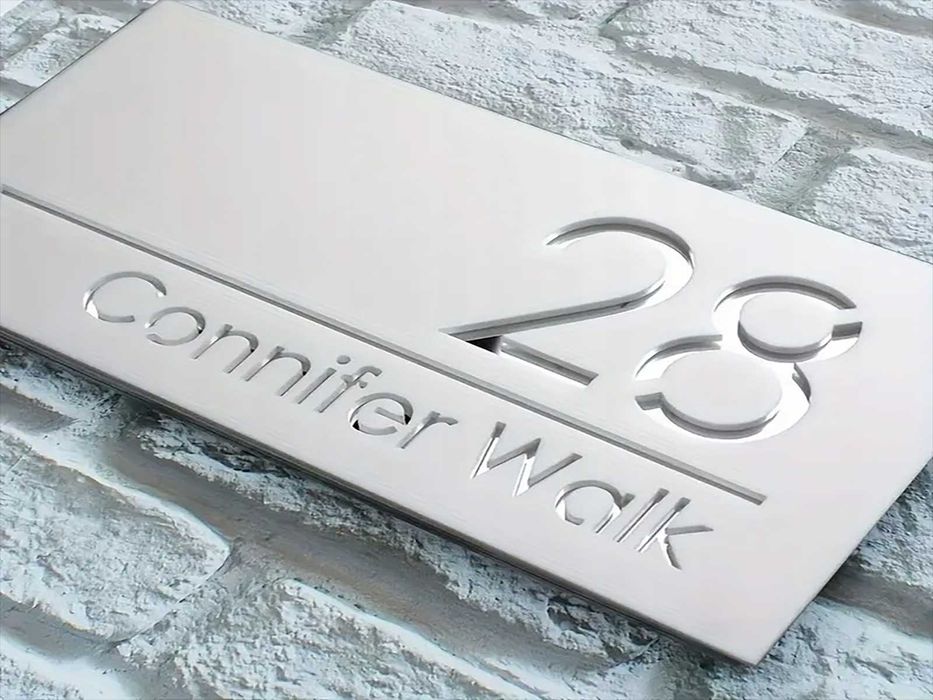 Tabliczka Adresowa Na Zamówienie Dom Mieszkanie Zewnętrzna 14x29cm