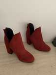 Botas Novas com fecho cor bordoux n36 pele pêssego