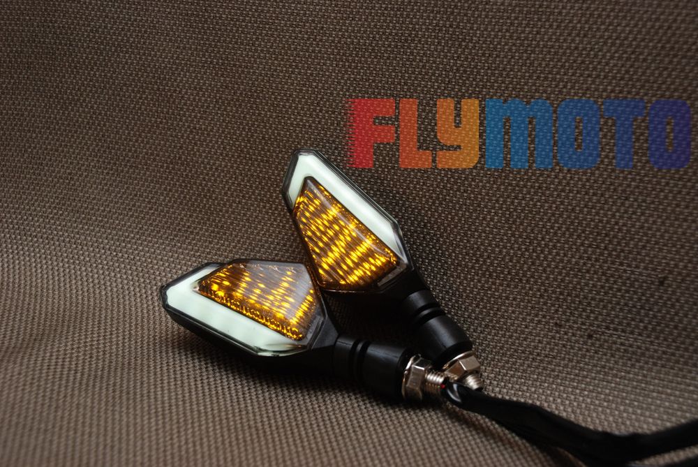 Мото поворотники LEDз габаритами стоп сигналом ДХО на мотоцикл габарит