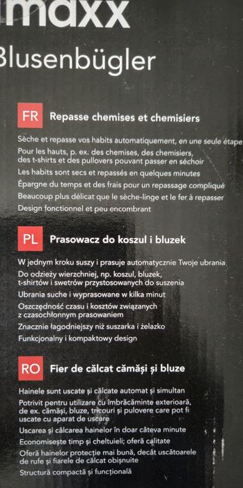 Prasowacz  koszul i bluzek