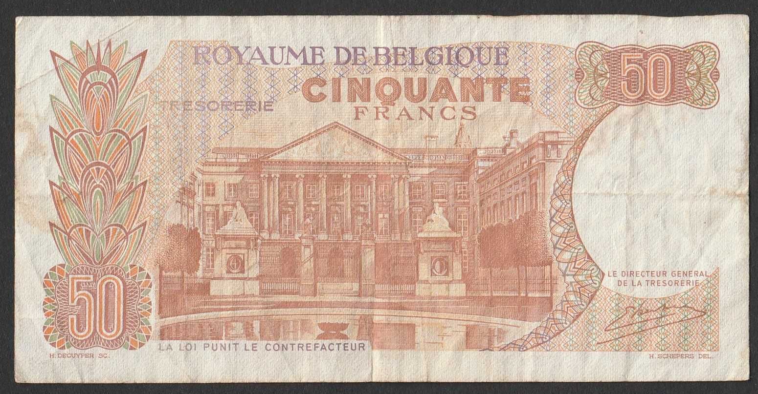 Belgia 50 franków 1966 - król Baldwin z żoną - 969