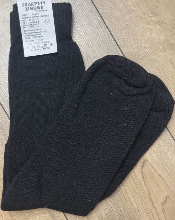Skarpety Wojskowe Zimowe 4 par. Wz. 539 rozmiar 29-30.+ GRATIS