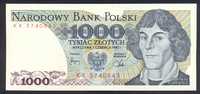 Banknot Polska PRL 1 000 zł z 1982 r stan UNC