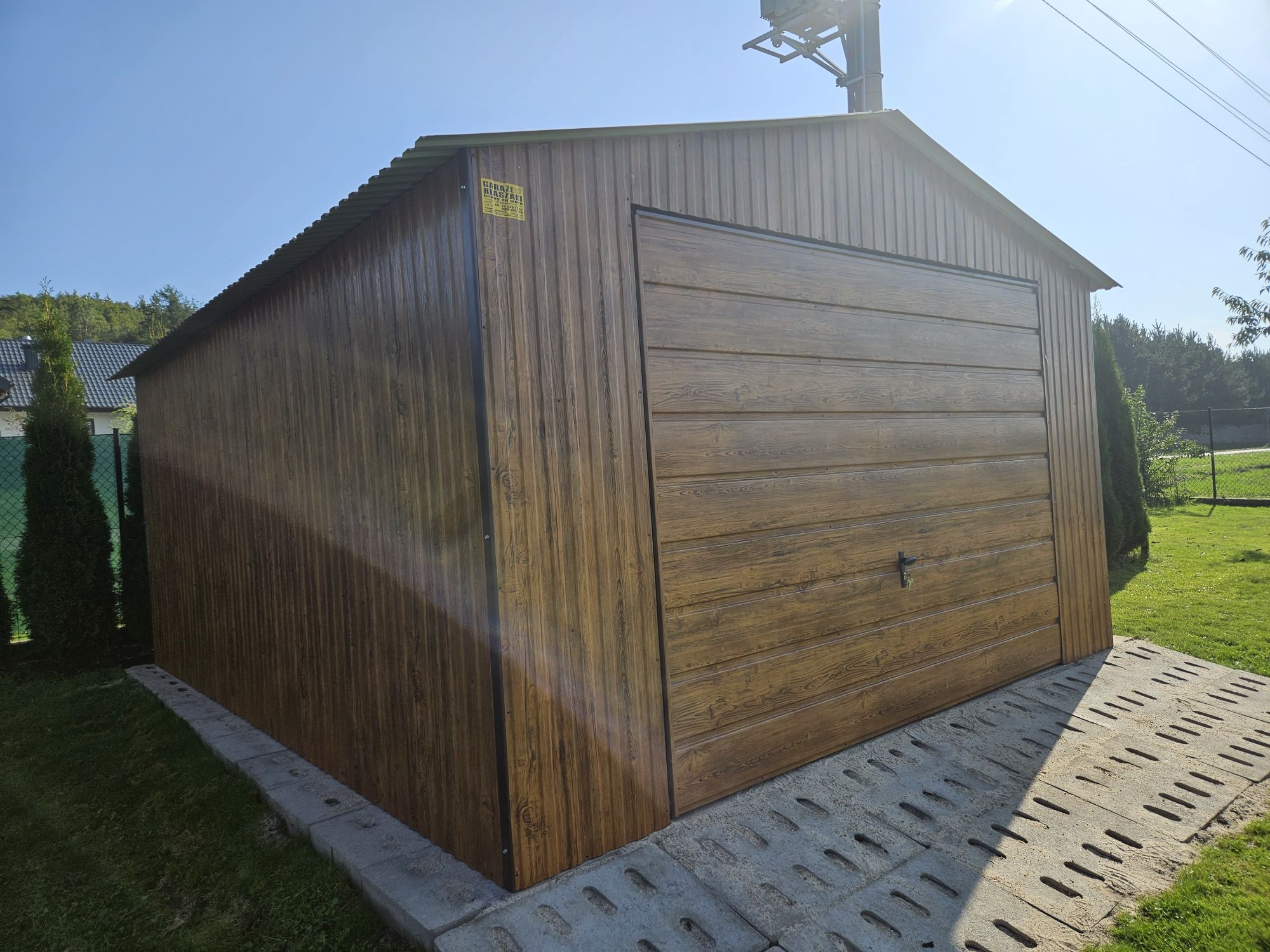 4x6 POD Drewnopodobny  Garaze Blaszane Garaż Blaszany Blaszak Blaszaki