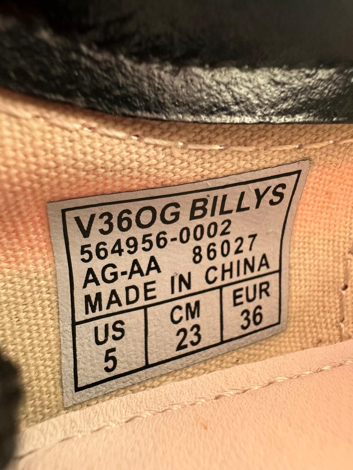Nowe Trampki VANS V360G BILLYS OLD SKOOL uniwersalne  36