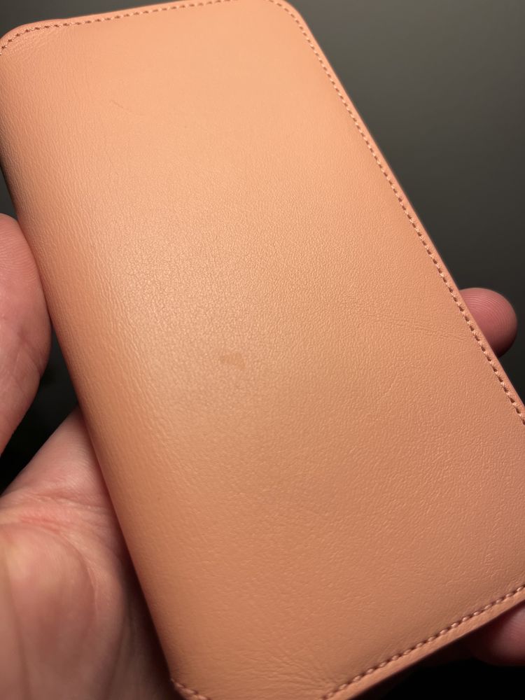 Iphone X apple leather case skóra róż