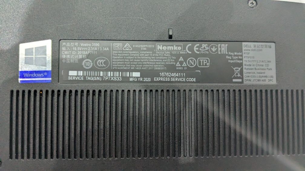 Ноутбук Dell Vostro 3590 i5-10210