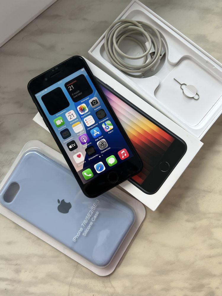 Iphone SE 3 (2022) •64gb • 100% батарея • ідеал • Повний комплект