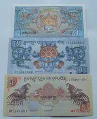 Banknoty BHUTAN - Z PACZKI BANKOWEJ - Zestaw Kolekcjonerski