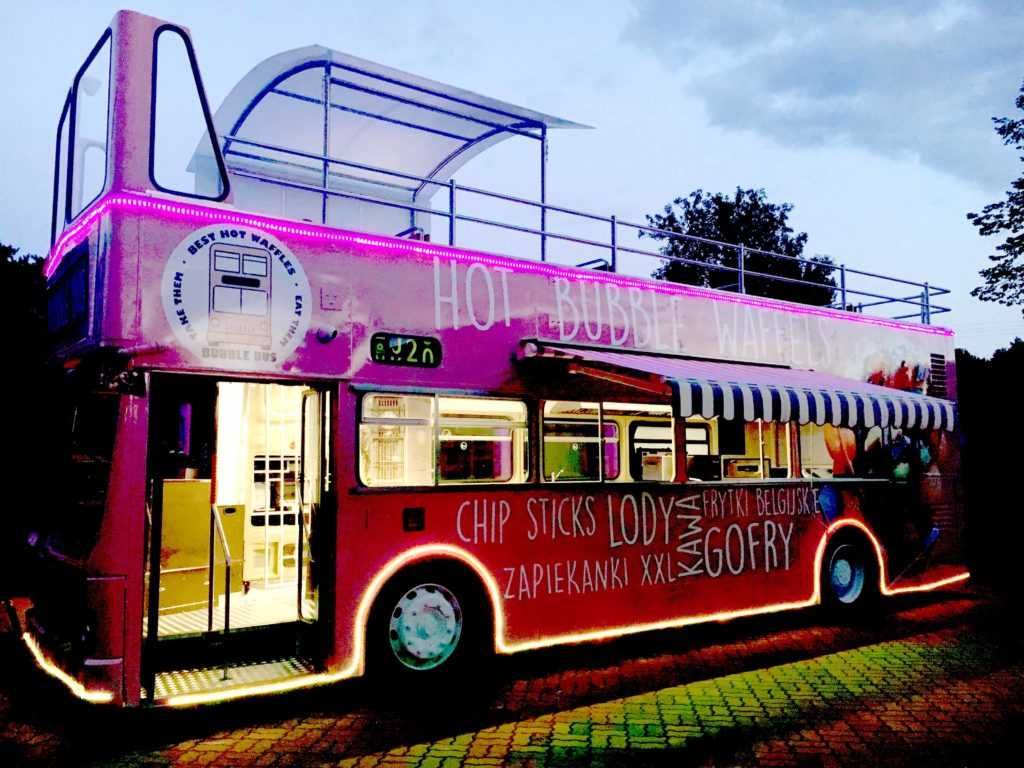 ZABUDOWA Autobus Angielski piętrowy FOOD TRUCK  WYPOSAŻONY