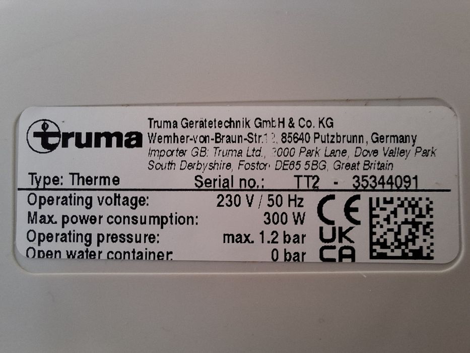 Truma TT2 terma bojler wybrane elementy zdemontowanego zestawu TANIO!