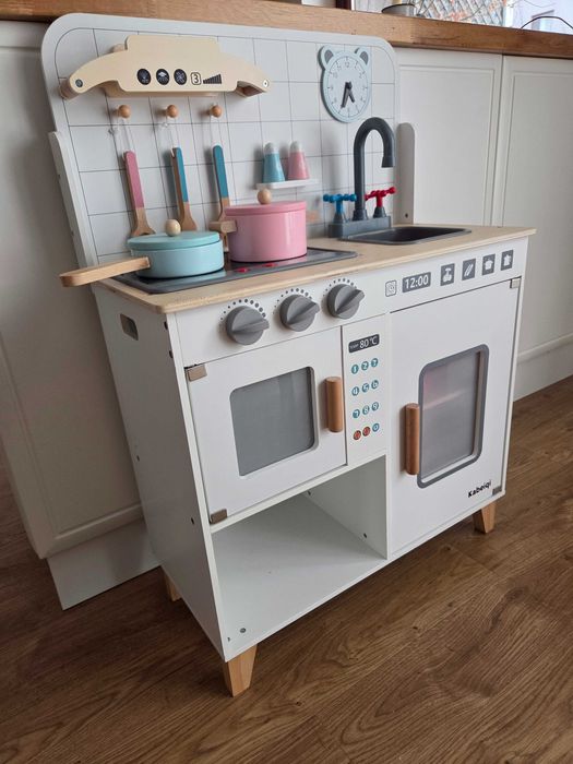 Drewniana KUCHNIA dla dzieci KABEIQI + AKCESORIA
