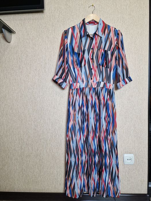 Плаття-сорочка із зигзагоподібним принтом Hugo Boss