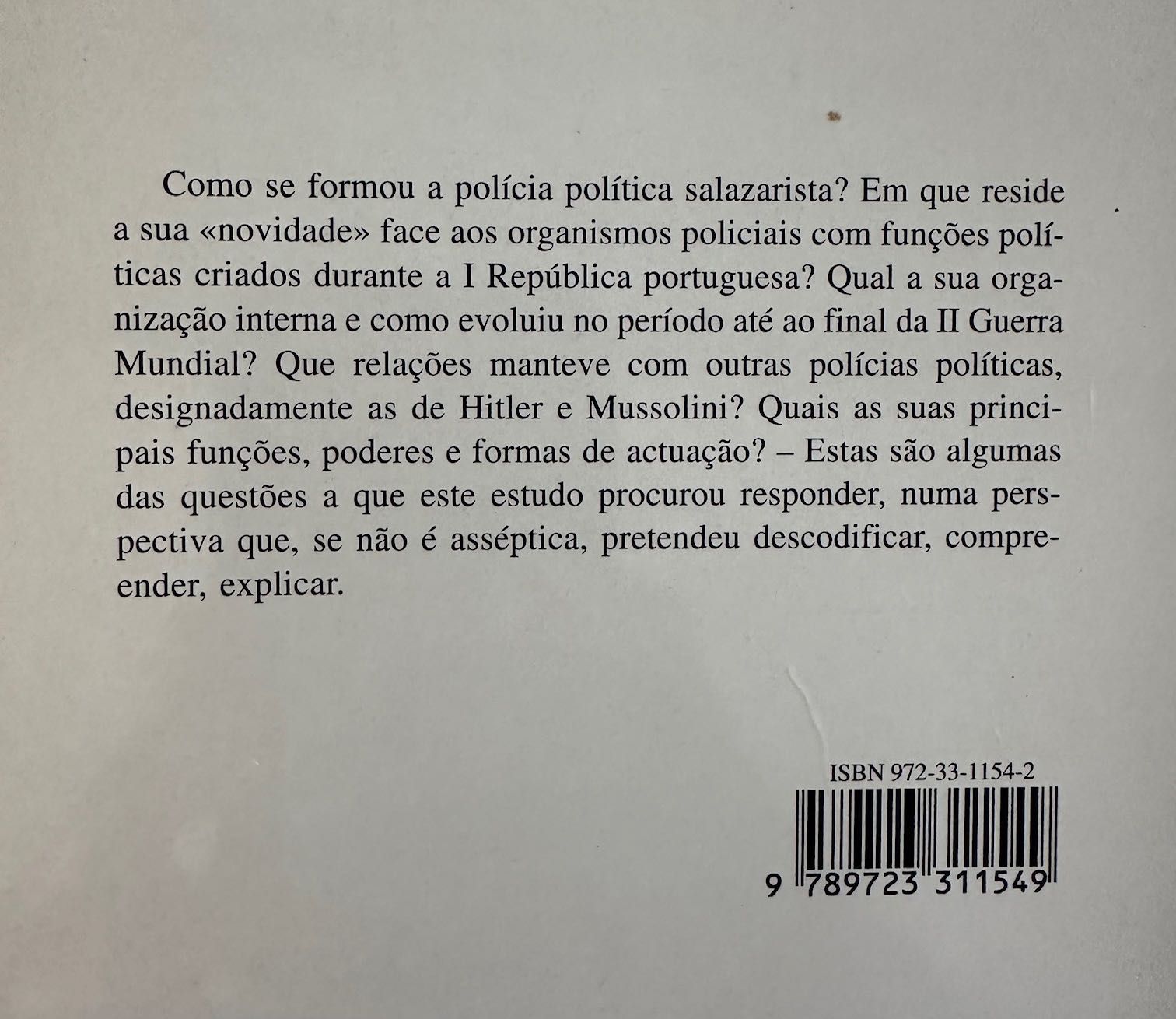 A Polícia Política no Estado Novo - Maria da Conceição Ribeiro - 2000