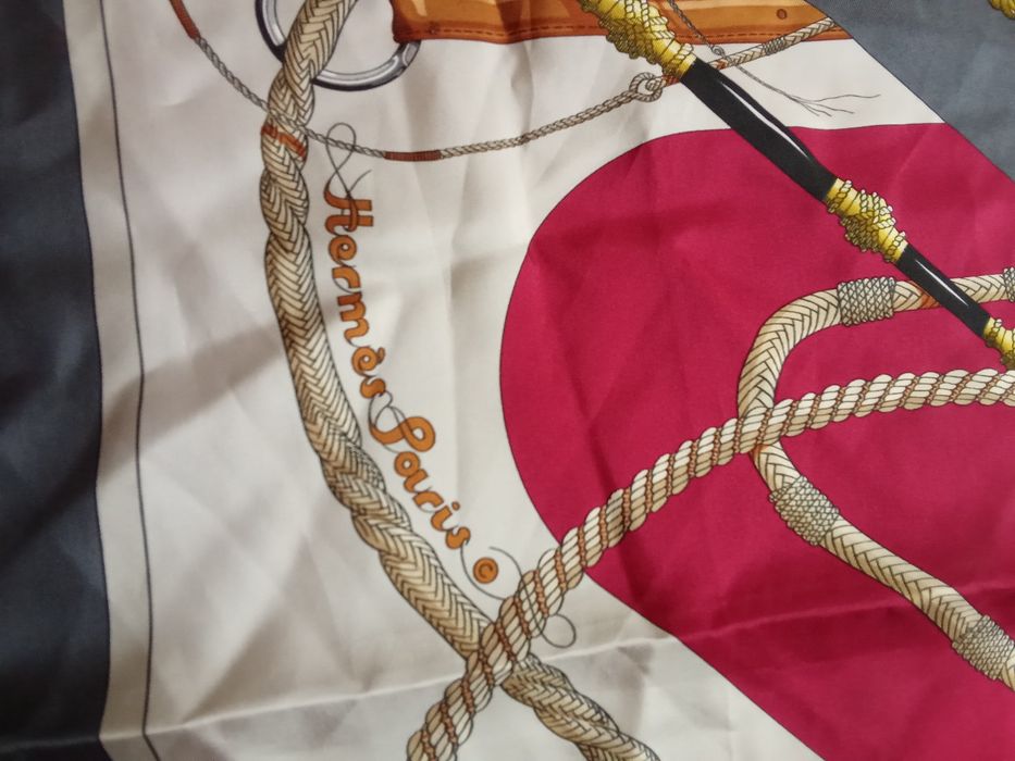 Вінтажна шовкова хустка hermes clic clac