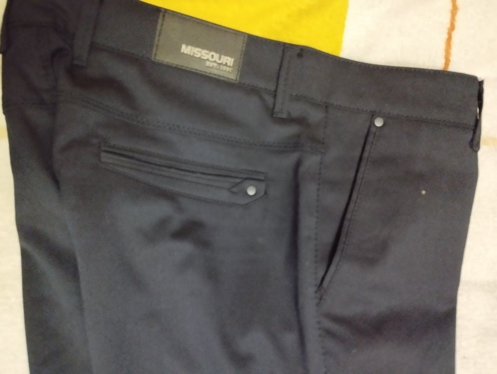 Синие мужские классические брюки размер 55-56