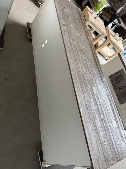 komoda rtv długa drewniana shuttersy szara farmhouse biała country 180