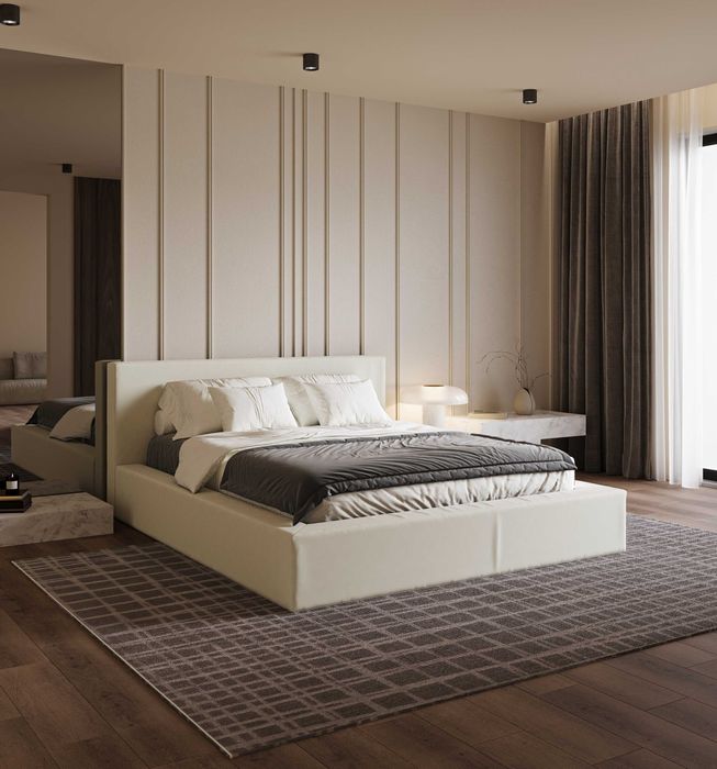 Łóżko 160*200cm Całe z pianki, zero drewna + Metalowy Stelaż 48 listew
