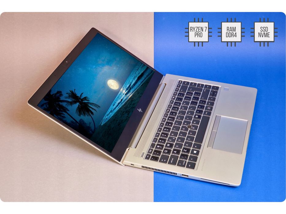 laptop hp elitebook 745 g6 ryzen7 16gb 512ssd win11 ips matowy