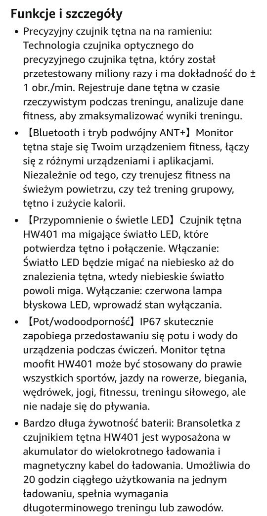 Opaska na ramię do pomiaru tętna