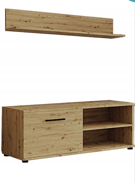 Szafka RTV 120 cm, kolor jasny dąb