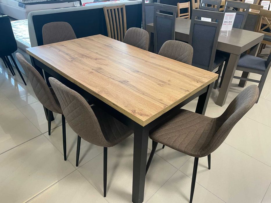 (3M) Stół rozkładany loft + 6 krzeseł, 999 zł