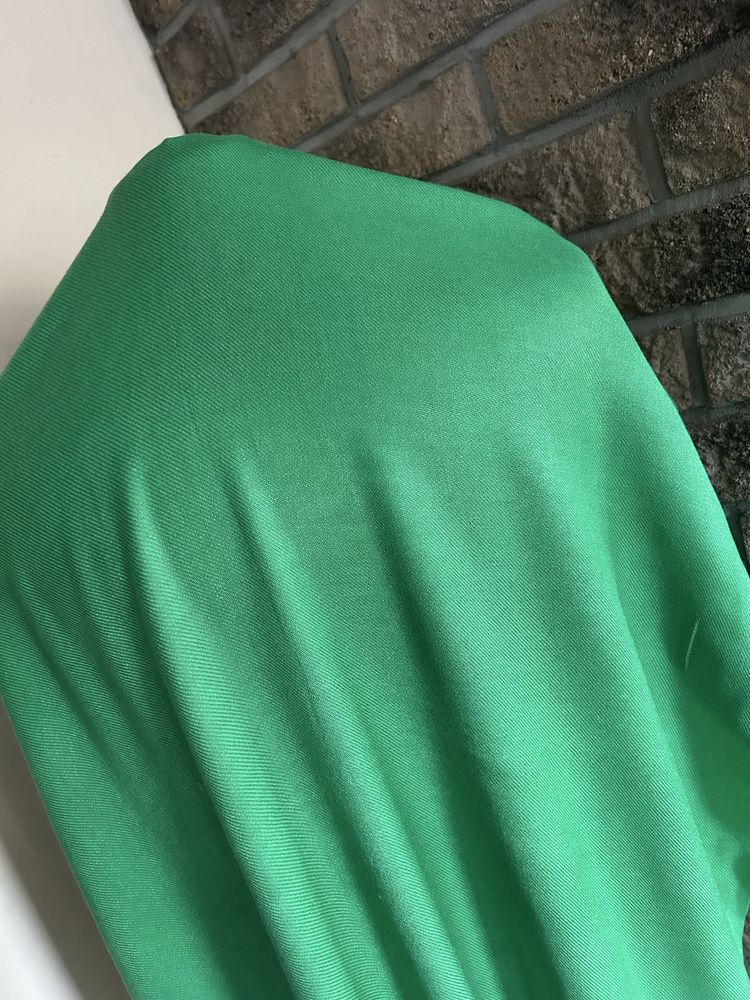 Zielony duży kaszmirowy szal kaszmir stan idelany