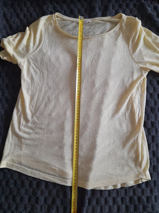 Bluzka delikatna cytrynowa flex len  44%, rozmiar M / L