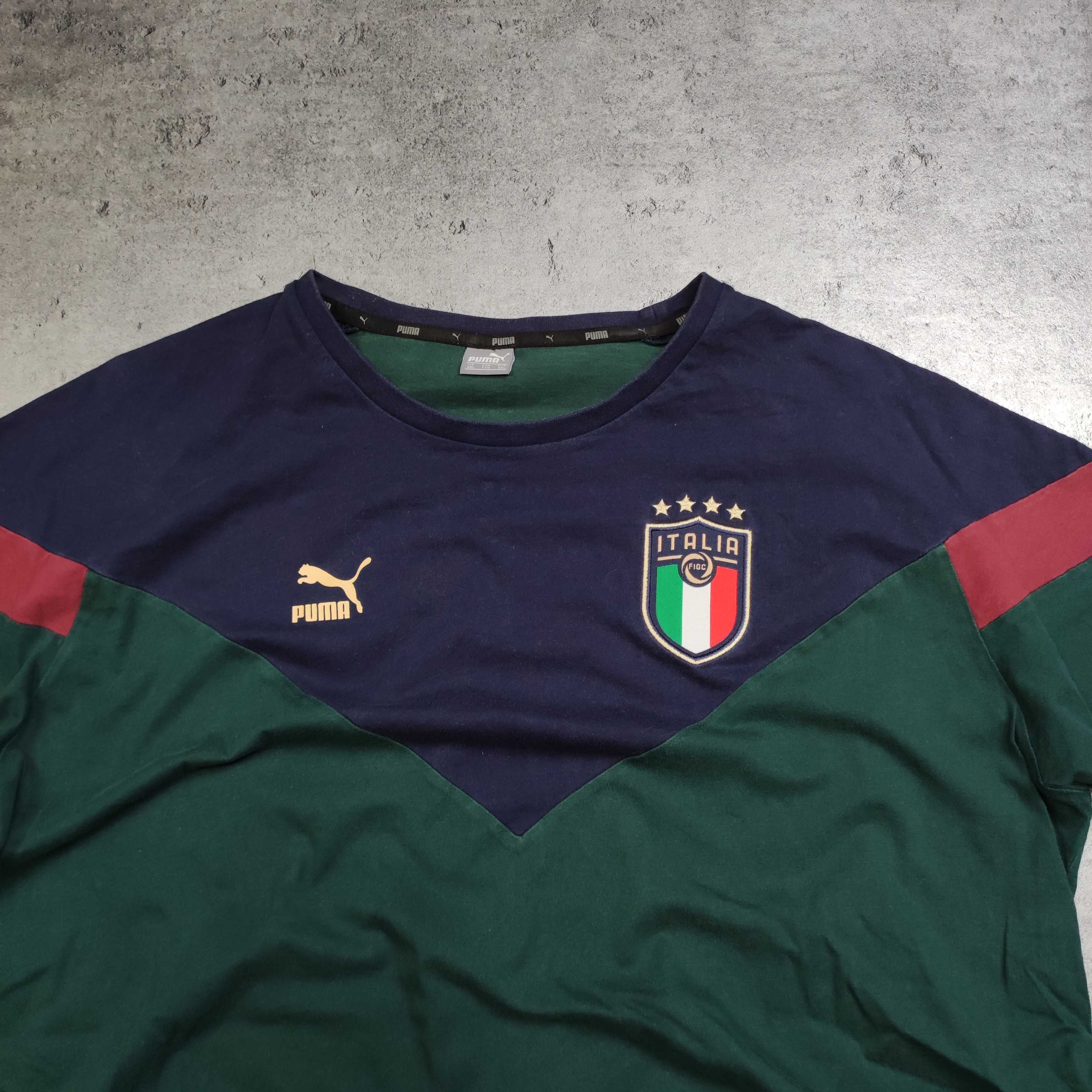 MĘSKA Koszulka Bawełna Piłka Nożna Puma Rep Włoch PREMIUM Football