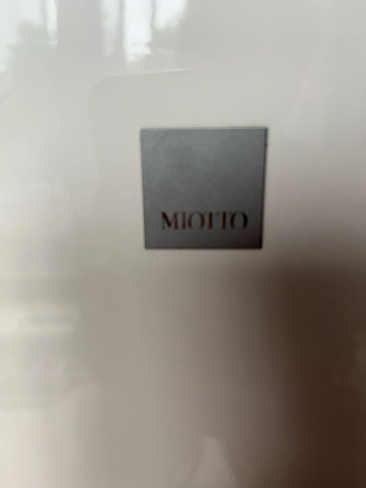 Luksusowy Stół  Miotto biały + 6 krzeseł szarych